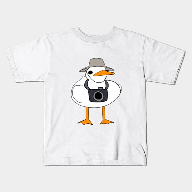 Duck on a trip Kids T-Shirt by Vatar